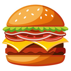 hamburger isolated on white