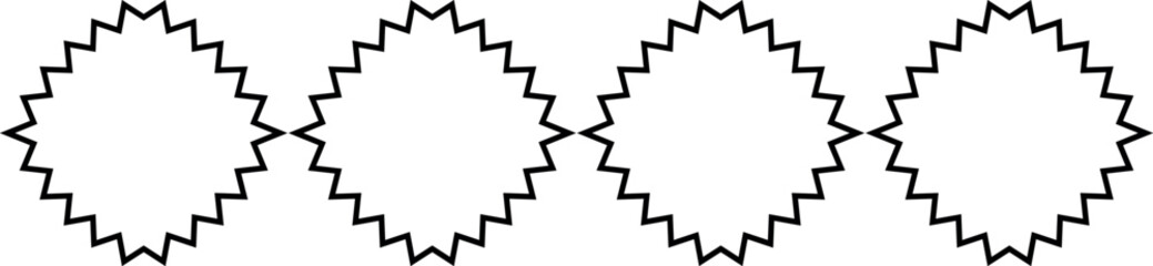 Glowing Square Frames Collection with Radiant Borders and Illuminated Zigzag Brush Banners on White Vector Background