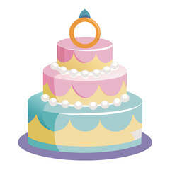 wedding cake vector