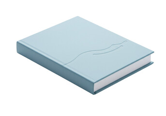 Isolated softcover book with a patterned cover offering a neutral palette for design or writing