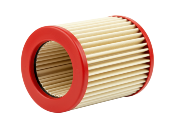 Isolated engine air filter replacement part for car maintenance and filtration services