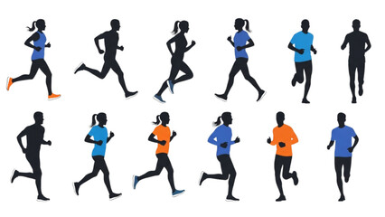 People in Fitness Gym Vector Illustration Set – Cardio and Strength Training Exercises AI EPS PNG JPEG
