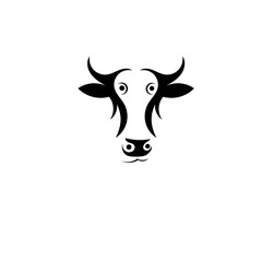 cow on white icon