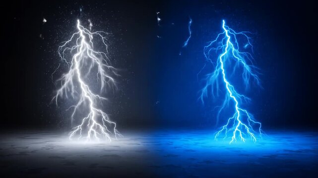 Two lightning bolts
