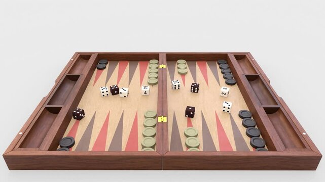 backgammon board with dice