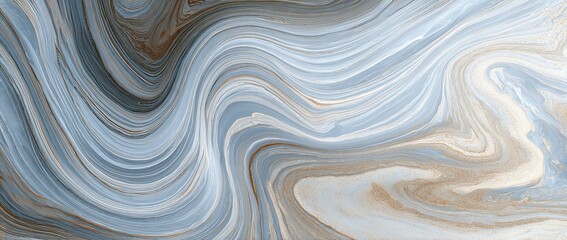 The swirling abstract pattern features a marble texture with color bands of soft lavender and light sage gray