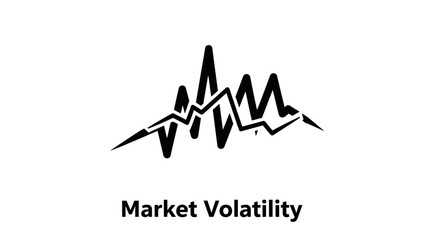 Market Volatility: a visual representation of the market fluctuations with the rise and fall depicted through graph.