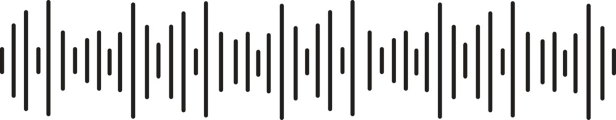 Black Sound Wave or Music Equalizer Vector

