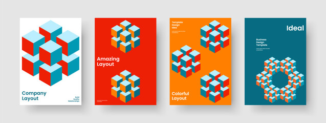 Fototapeta premium Abstract Brochure Design. Creative Book Cover Template. Geometric Flyer Layout. Report. Business Presentation. Poster. Background. Banner. Notebook. Portfolio. Pamphlet. Handbill. Journal. Leaflet