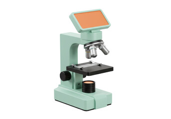 Isolated digital microscope used for scientific research and laboratory tests or diagnostics