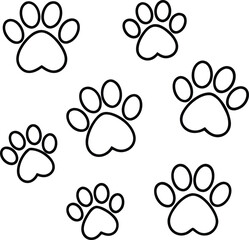 Fototapeta premium dog paw vector art