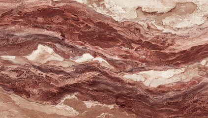 Obraz premium An abstract background of swirling brown and white marble texture is presented