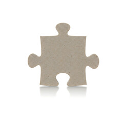 Fototapeta premium Puzzle Piece on White Background A Solitary Element in Isolation