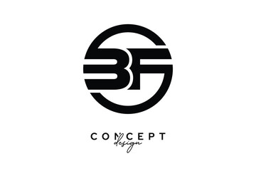 BF Creative Circle Monogram Logo Design – Modern Branding Concept