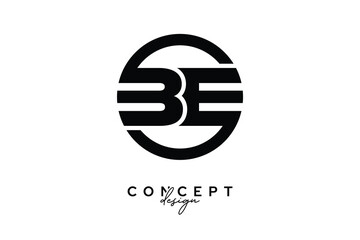 BE Creative Circle Monogram Logo Design – Modern Branding Concept
