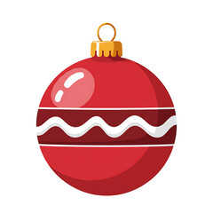 Obraz premium Festive Red Christmas Ornament A Decorative Bauble for Holiday Cheer