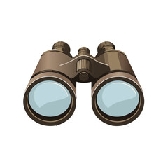 Vintage binocular instrument for viewing distant objects