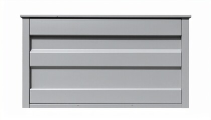 Grey Metal Storage Box, Outdoor Utility Cabinet, Secure Storage Container