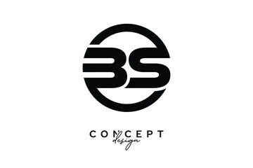 BS Creative Circle Monogram Logo Design – Modern Branding Concept