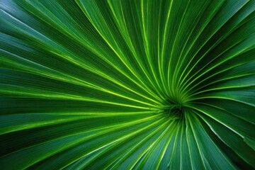 Obraz premium Close-up vibrant green leaf veins