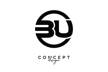 BU Creative Circle Monogram Logo Design – Modern Branding Concept
