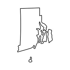 Rhode Island state map outline