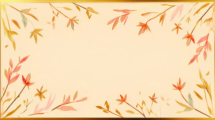 Whimsical floral artwork with bold blossoms and green leaves, ideal for invitation cards, posters, and creative backgrounds. Copy space.