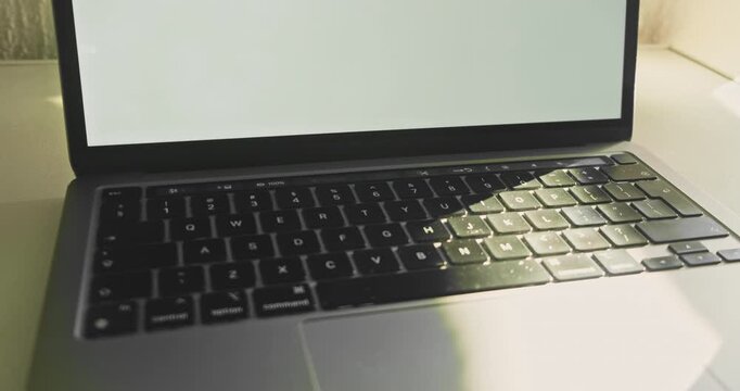Clicking spacebar on laptop. High quality 4k footage