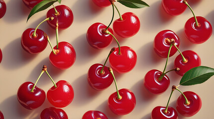 red cherries background wallpaper Cherry Charm Aesthetic Texture