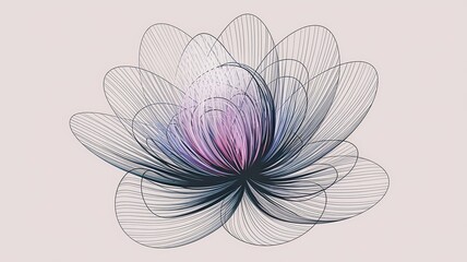 Abstract Floral Line Art