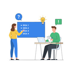 Fototapeta premium Vector illustration concept for becoming a Scrum Master