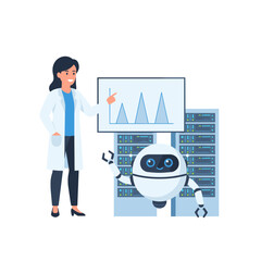 Concept of a flat illustration depicting deep learning, isolated against a white background