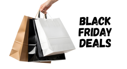 Black Friday Shopping Bags with Sale Offers and Discounts for Your Shopping Needs