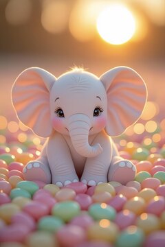 elephant and candy