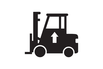 Forklift Silhouette Vector Design Industrial Forklift Truck Icon Illustration