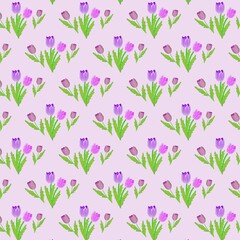 seamless floral pattern pink Background