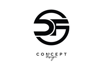 DF Creative Circle Monogram Logo Design – Modern Branding Concept