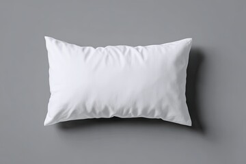 Obraz premium Blank white pillow on gray background