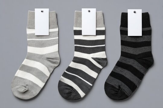 Three pairs of striped children's socks