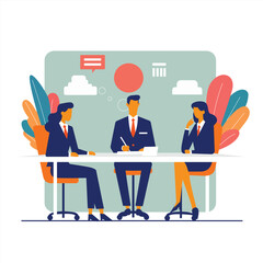 Professional Team Discussion for Business Strategy