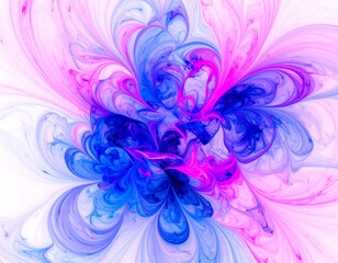 Abstract swirling floral design in vibrant colors