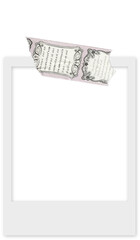 blank photo frame with washi tape adhesive