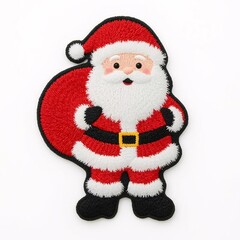 Fototapeta premium PatchSantaClausChristmas, PatchEmbroidery, PatchSewing, PatchApplique, PatchTextile, PatchFabric, PatchYarn, PatchThread, PatchStitching, PatchWeaving, PatchHandmade, PatchCraft, PatchNeedlework, Patc