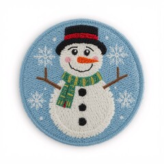 Patch_Snowman, Patch_Christmas, Patch_Embroidery, Patch_Applique, Patch_Handmade, Patch_Textile, Patch_Stitching, Patch_Yarn, Patch_Thread, Patch_Weaving, Patch_Needlework, Patch_Craft, Patch_Ornament