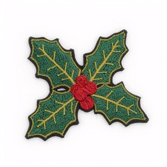 Patch Holly, Patch Holly Leaves, Patch Holly Berries, Patch Christmas, Patch Christmas Leaves, Patch Christmas Berries, Patch Embroidery, Patch Sewing, Patch Fabric, Patch Textile, Patch Applique, Pat