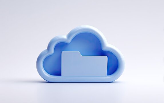 Light purple cloud icon with folder