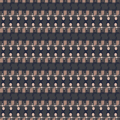 Fototapeta premium Abstract line shape geometric motif basic pattern continuous background. Oriental style tile modern lux fabric design textile swatch. 