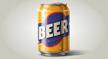 Beer Can Illustration.