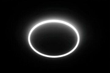 Bright ring on black background