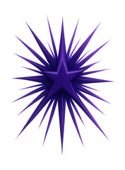 Fototapeta premium Purple starburst graphic with radiating lines.
